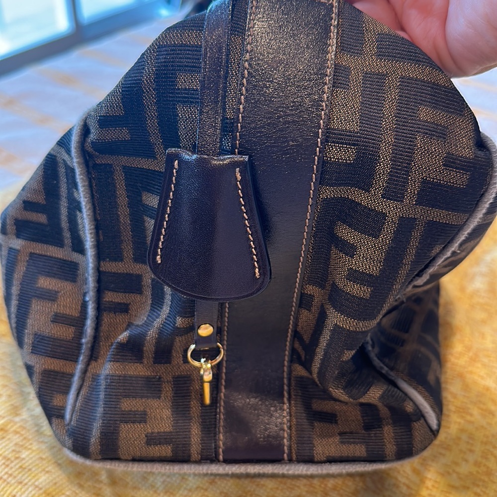 Fendi Large Hobo Bag in Brown Monogram Canvas with Gold Hardware - Picture 5 of 11